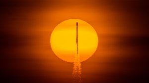 Falcon sunrise this morning.