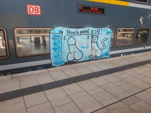 My brother found this on Graffiti on a train here in Germany