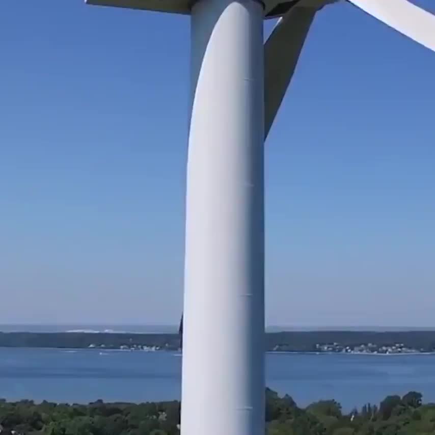 Sun bathing on a wind turbine