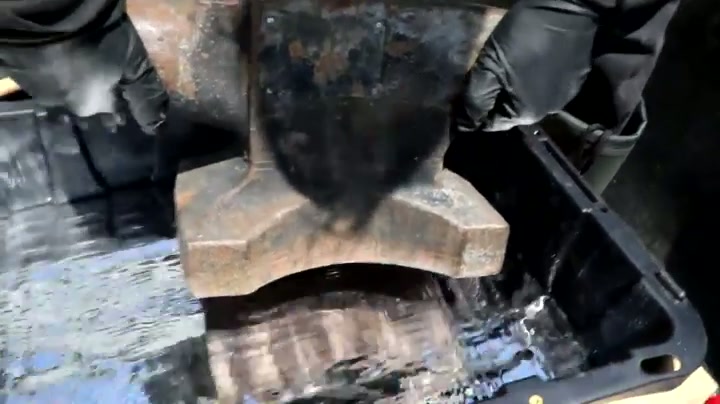 Anvil floating in mercury