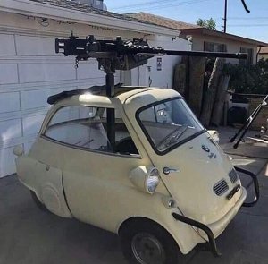 One shot would probably blow the whole car over
