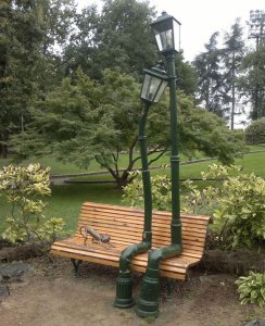 TWO LAMPS IN LOVE at Parco del Valentino in Turin, Italy