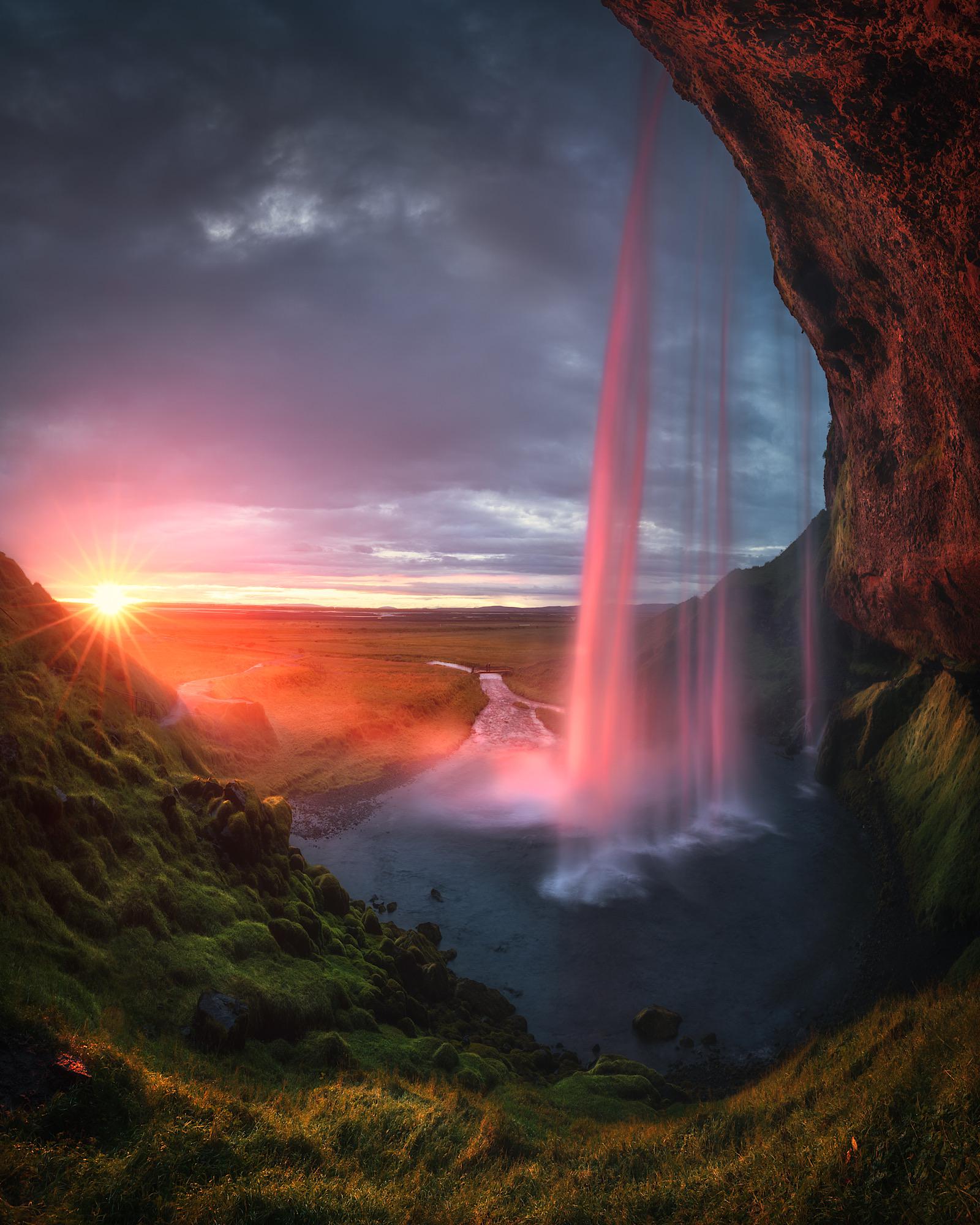 An Amazing Event at Seljalandsfoss, Iceland. [OC] [1600x2000]