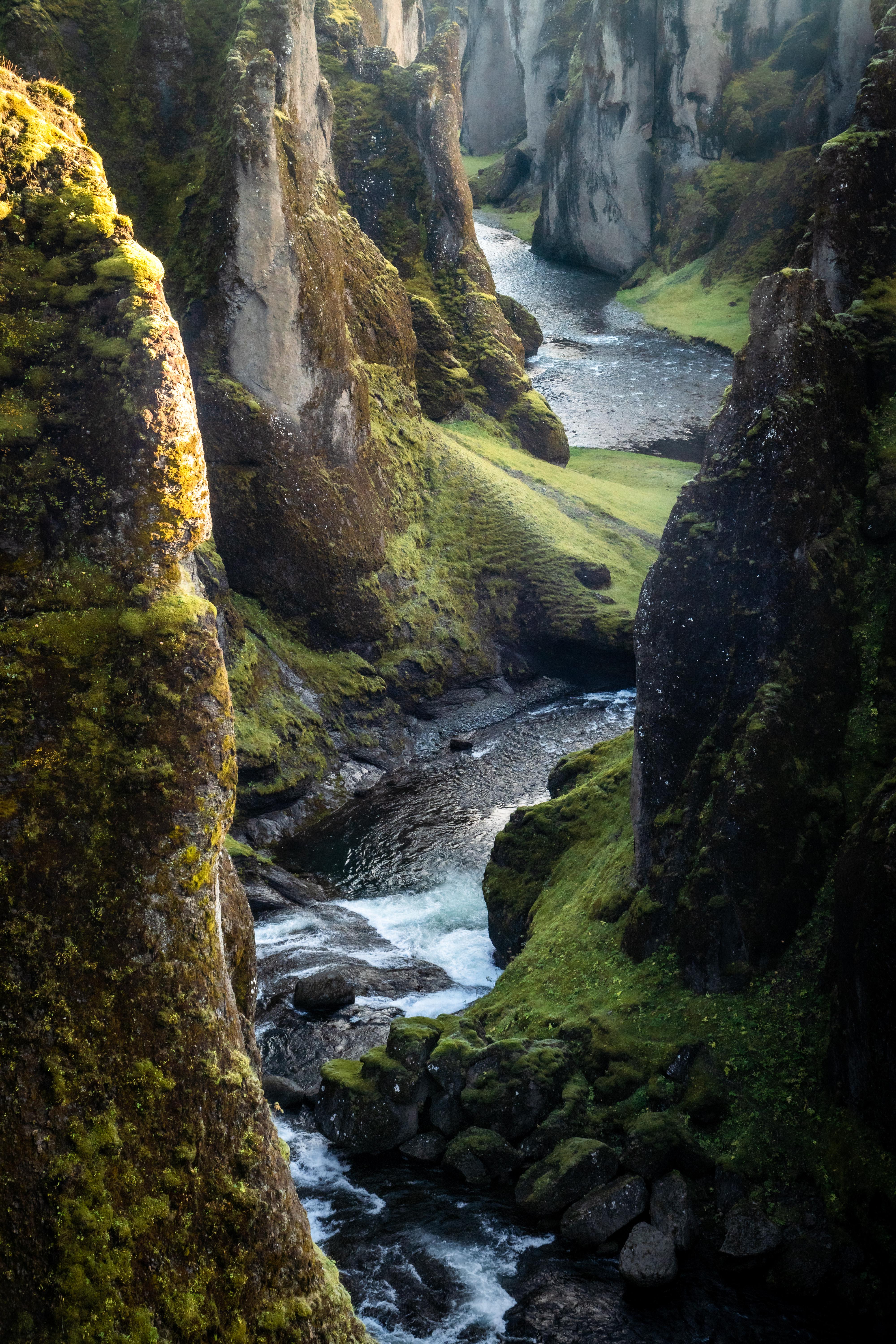 The canyon that nobody knows how to pronounce - Fjaðrárgljúfur, Iceland [OC] [4000x6000]