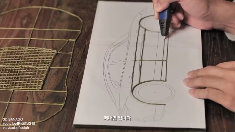 Drawing an RC car with a 3D pen - GIF on