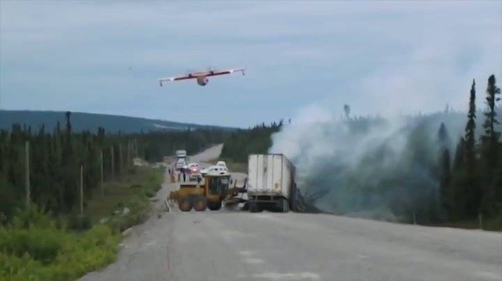 A quick way to put out a truck fire....
