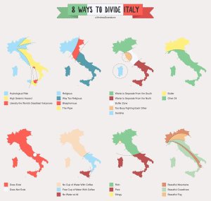 8 ways to divide Italy