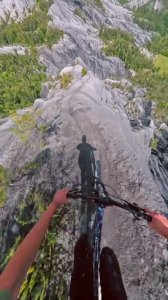 A Man Tears Down the Black Hills on His MTB in Southern France